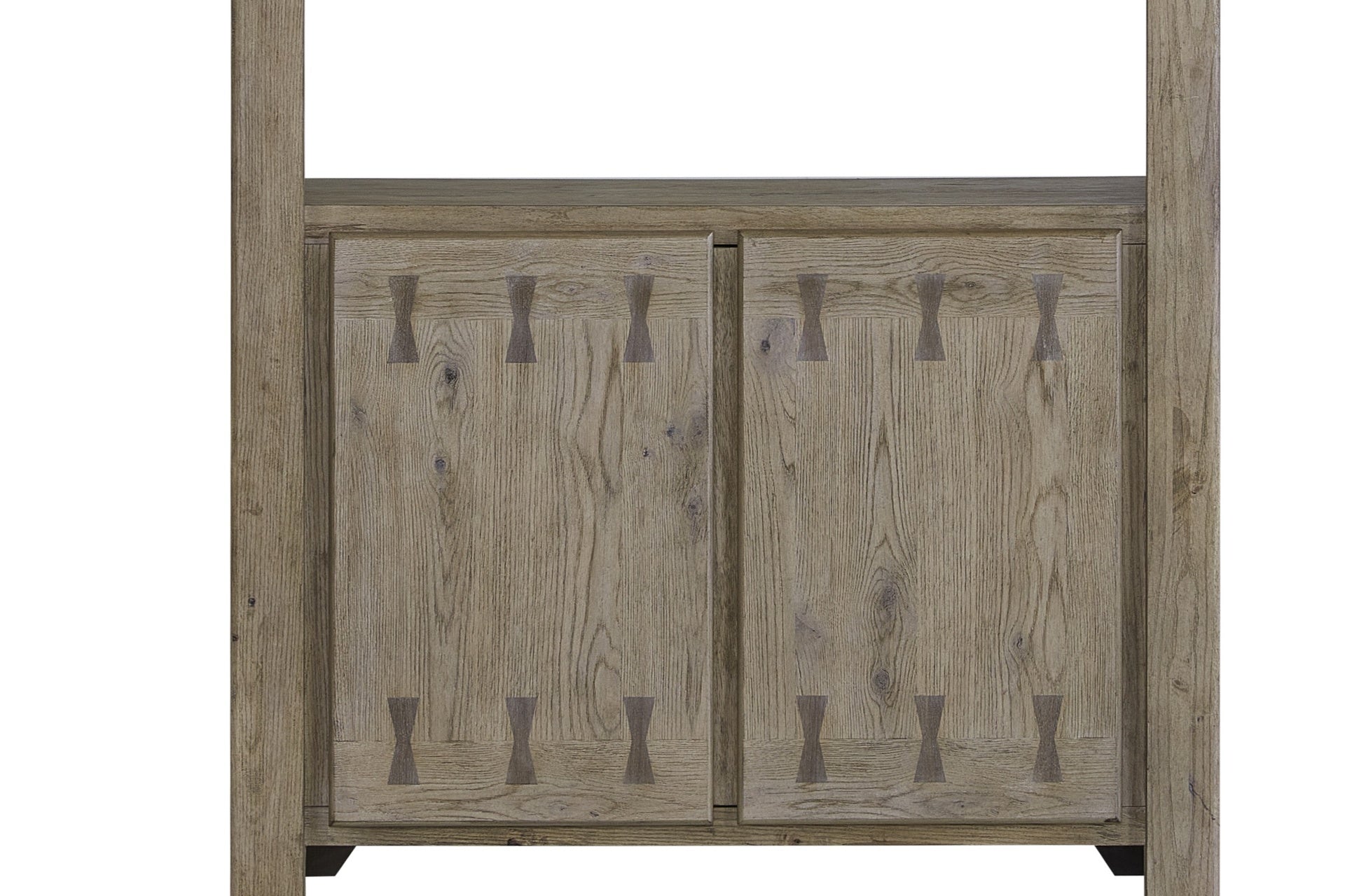 English Knotty Oak Bowtie Bookcase