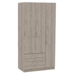 Eureka Three Door Armoire, Two Drawers, Rod