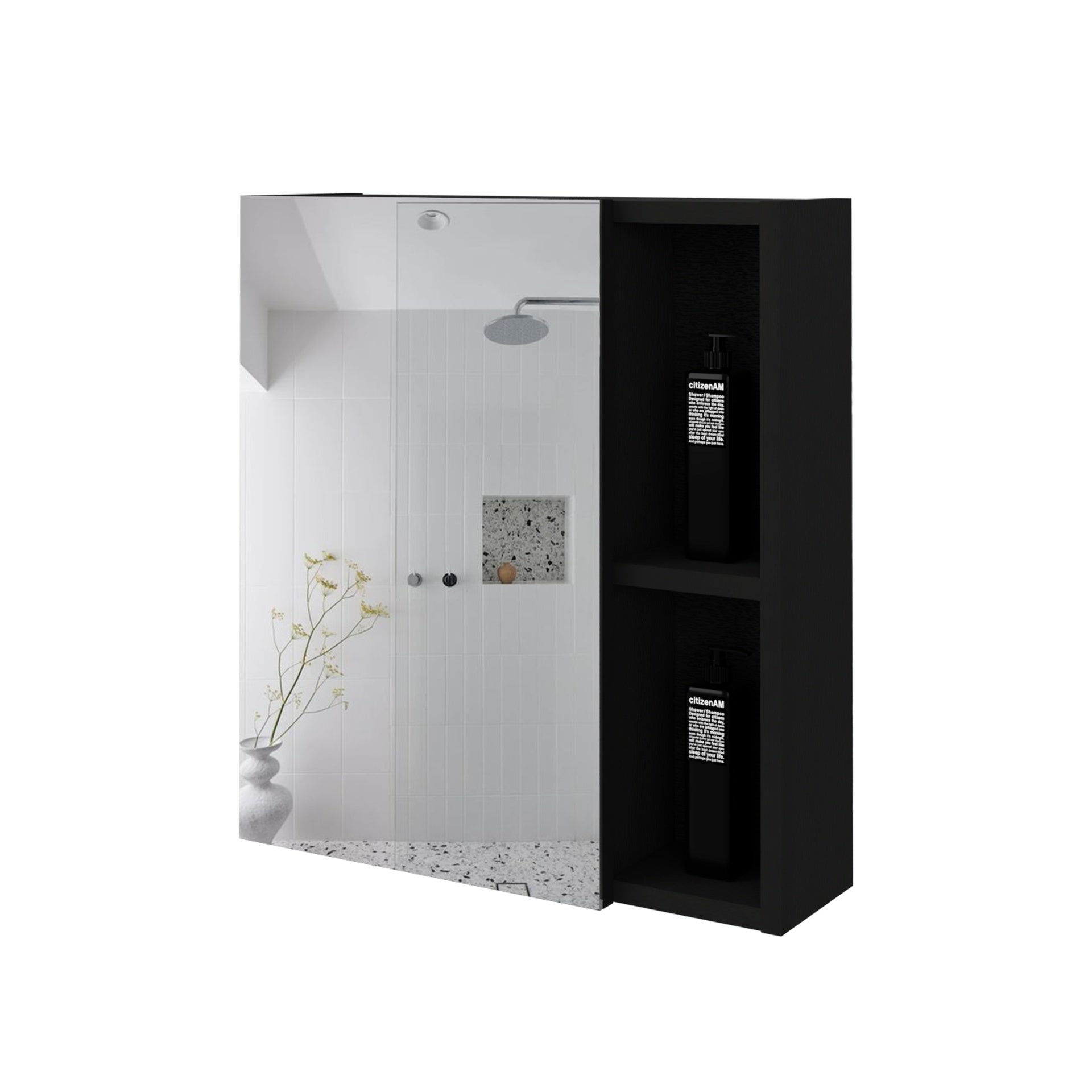 Lincoln Mirrored Medicine Cabinet, Five Interior Shelves