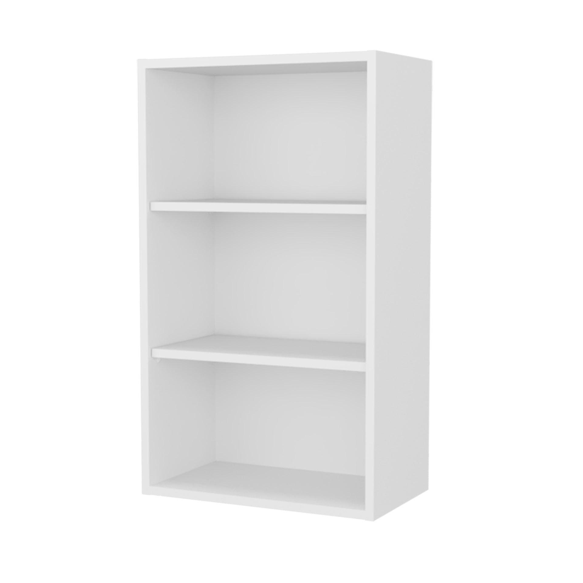 Guadalupe Wall Cabinet in Melamine with Open Storage, White