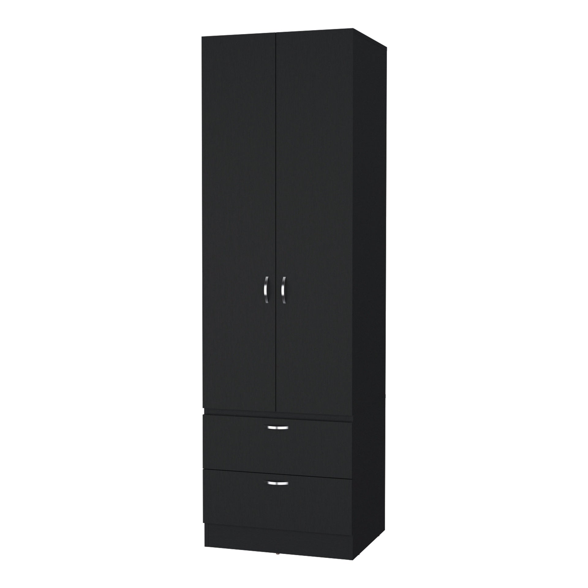 Tall Mayer Wardrobe in Melamine with Two Doors and Two Drawers