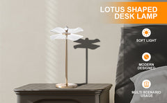 Led Acrylic Copper Gold Luminaire Table Lamp for Living Room, Nightstand Bedside Table Lamp for Bedroom, LED Lamp