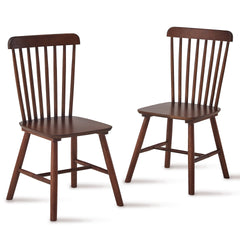 4 pieces of dining chair, Walnut, rubber wood material, dining chair, solid wood chair, solid wood dining table chair