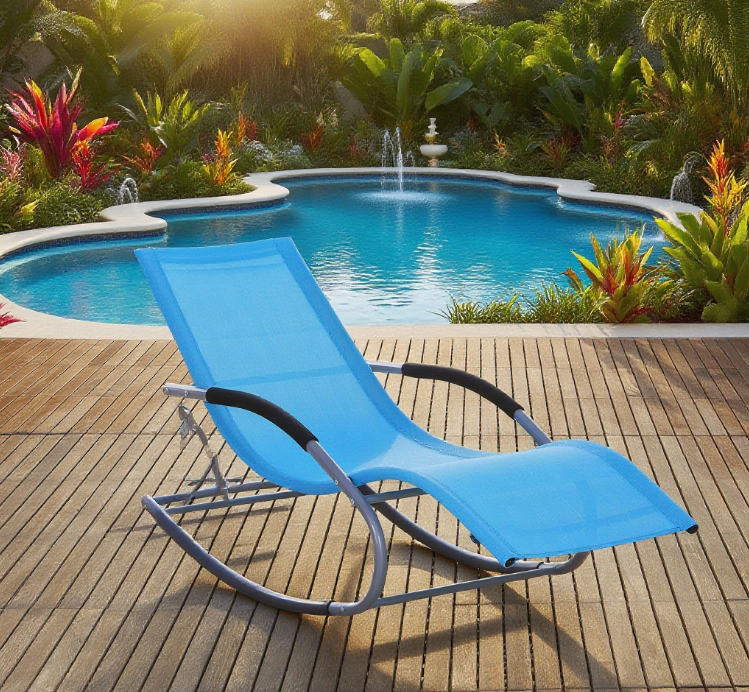 Zero Gravity Rocking Chair Outdoor Chaise Lounge Chair Recliner Rocker
