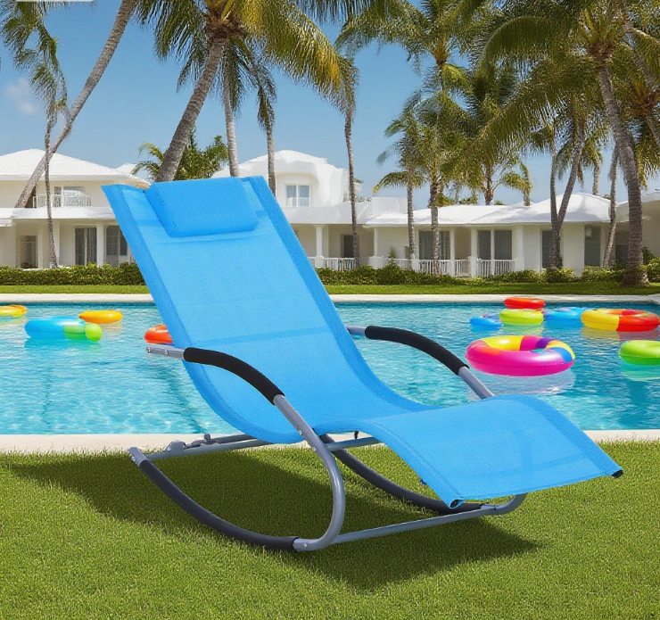 Zero Gravity Rocking Chair Outdoor Chaise Lounge Chair Recliner Rocker