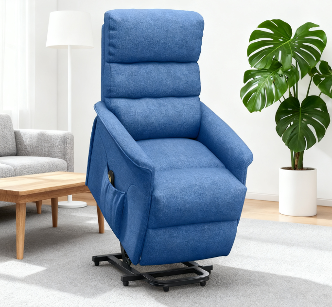 Electric Lift Recliner Chair with Remote Control,  Blue