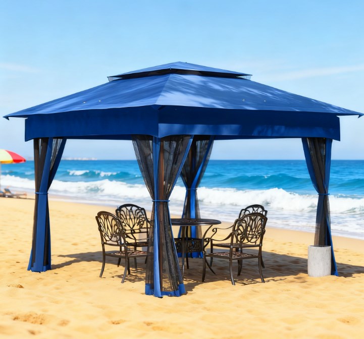 Sturdy and Durable Foldable Gazebo,Outdoor Patio Pop Up Canopy Gazebo Shelter with Zipper Netting,Carry Bag