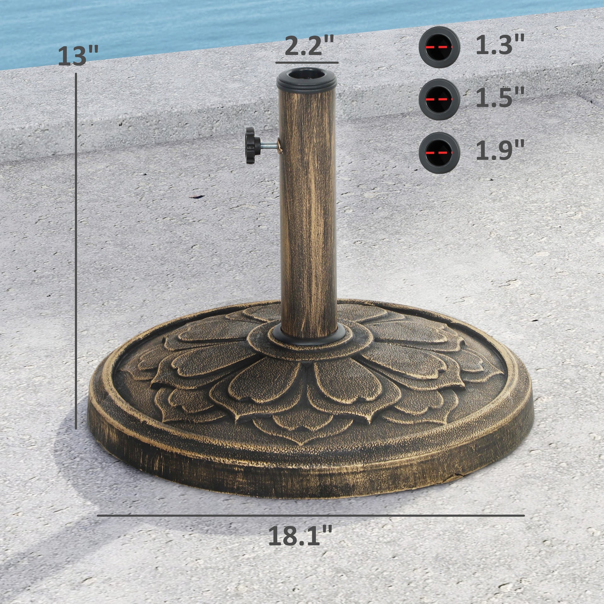 Umbrella Stand,Patio Umbrella Base,Resin Outdoor Umbrella Stand Base
