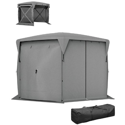 Adjustable Mesh Sidewalls Outdoor Tent,Pop Up Gazebo Screen Tent,with Removable Roof Cover, Roll-up Wind Panels