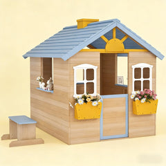 Kids Outdoor Wooden Playhouse