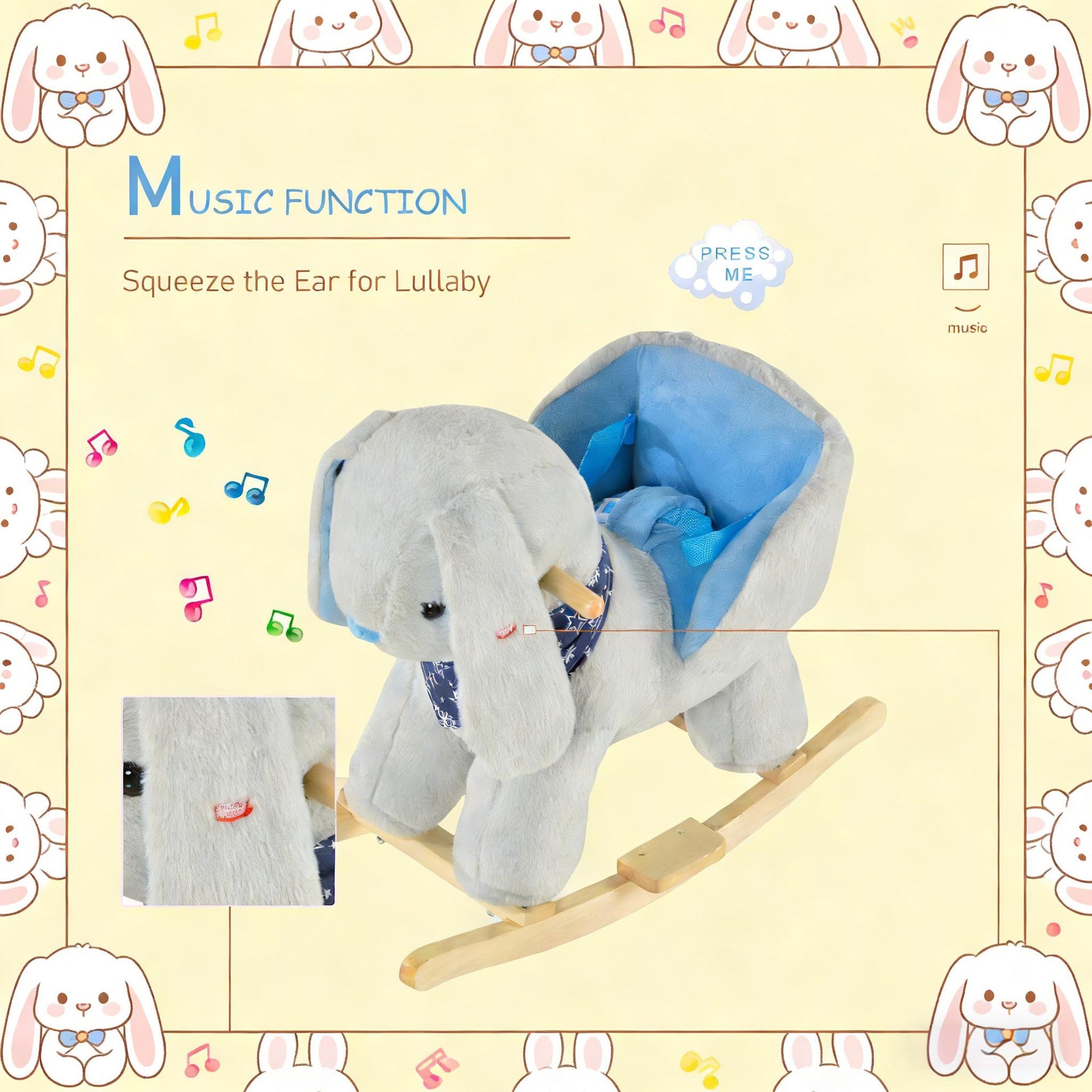 Bunny Animal Rocker,Baby Rocking Horse