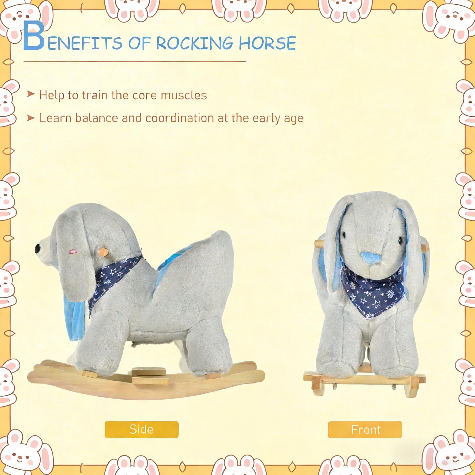 Bunny Animal Rocker,Baby Rocking Horse