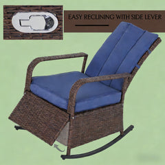 Soft Rocker Chair,Outdoor Rocking Rattan Recliner