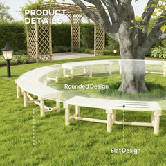 Semicircular Round Outdoor Bench,Wooden Garden Bench
