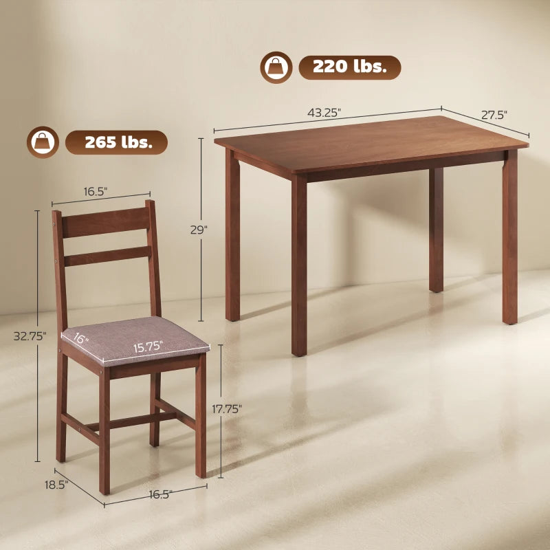 Kitchen Set,5-piece Dining Room Set,Dining Table with Chairs