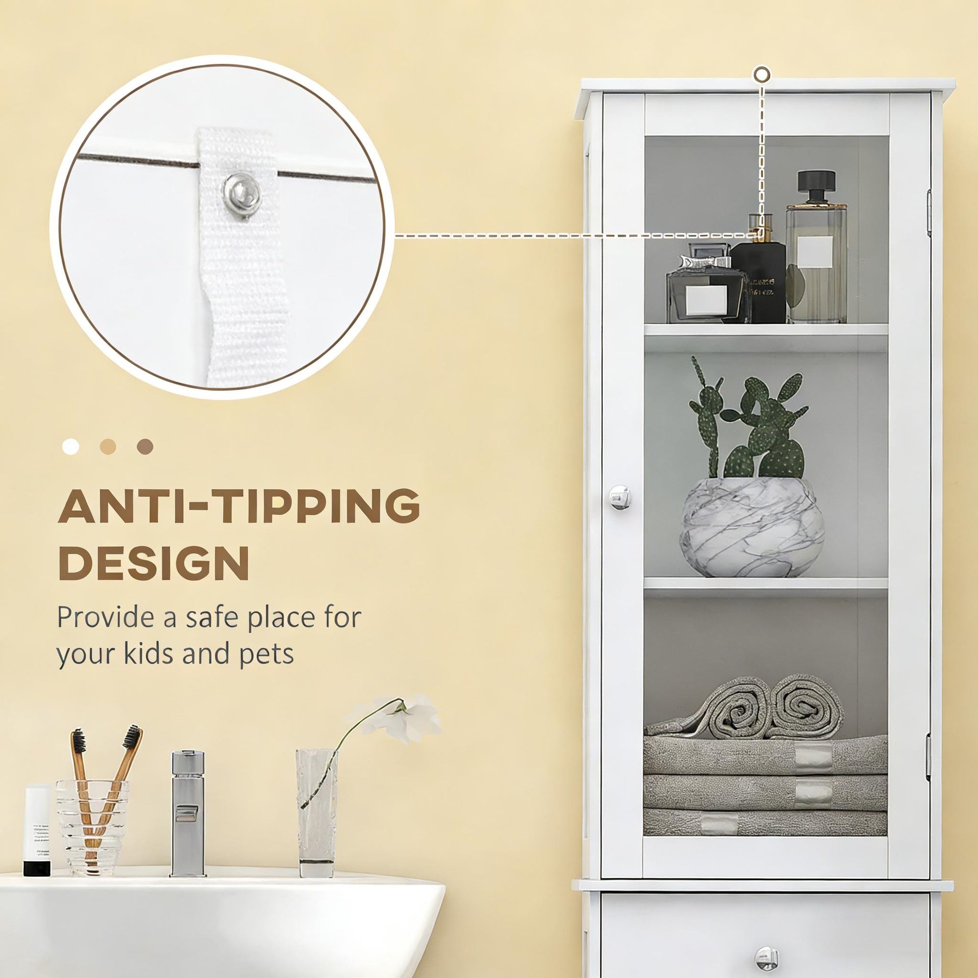 Home Storage Tower,Slim Storage Cabinet,Tall Hall Storage Cabinet