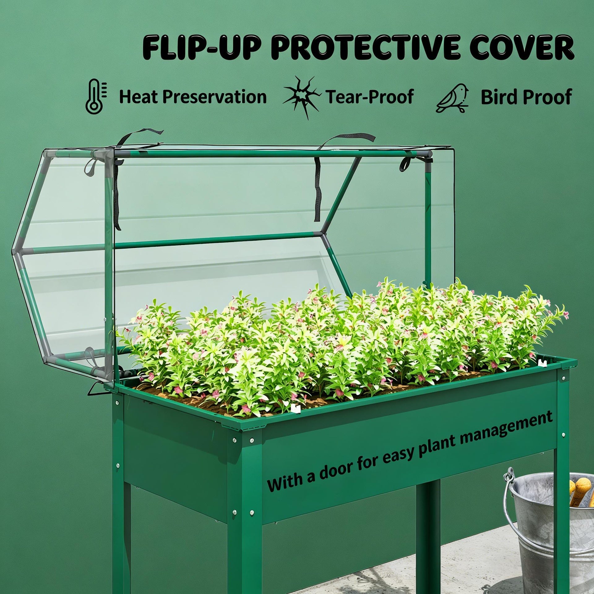 Modern Elevated Garden Box,Plant Bed