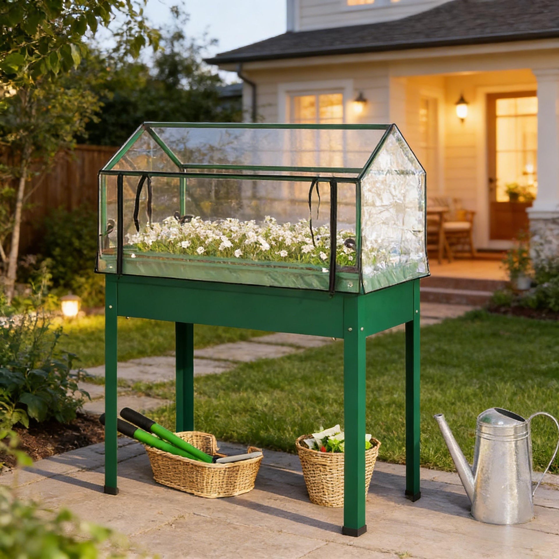 Modern Elevated Garden Box,Plant Bed