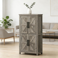 Rustic Home Floor Storage Cabinet,Kitchen Pantry Cabinet,Freestanding Storage Cabinet
