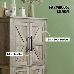 Rustic Home Floor Storage Cabinet,Kitchen Pantry Cabinet,Freestanding Storage Cabinet