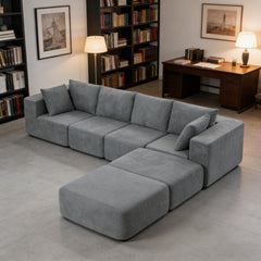 Modern Conversation Couch,Boneless U-Shape Sectional Couch,Modular Sectional Sofa