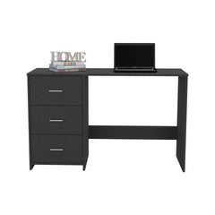 Writing Desk, 3 Drawers, Black