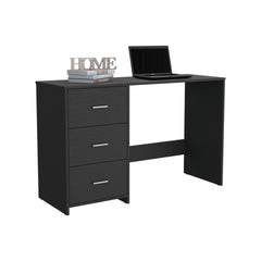 Writing Desk, 3 Drawers, Black