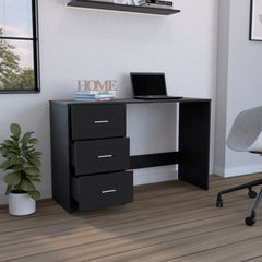 Writing Desk, 3 Drawers, Black