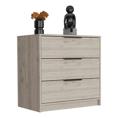 Dresser 27"H, 3 Drawers Dresser, Superior Top, Light Gray