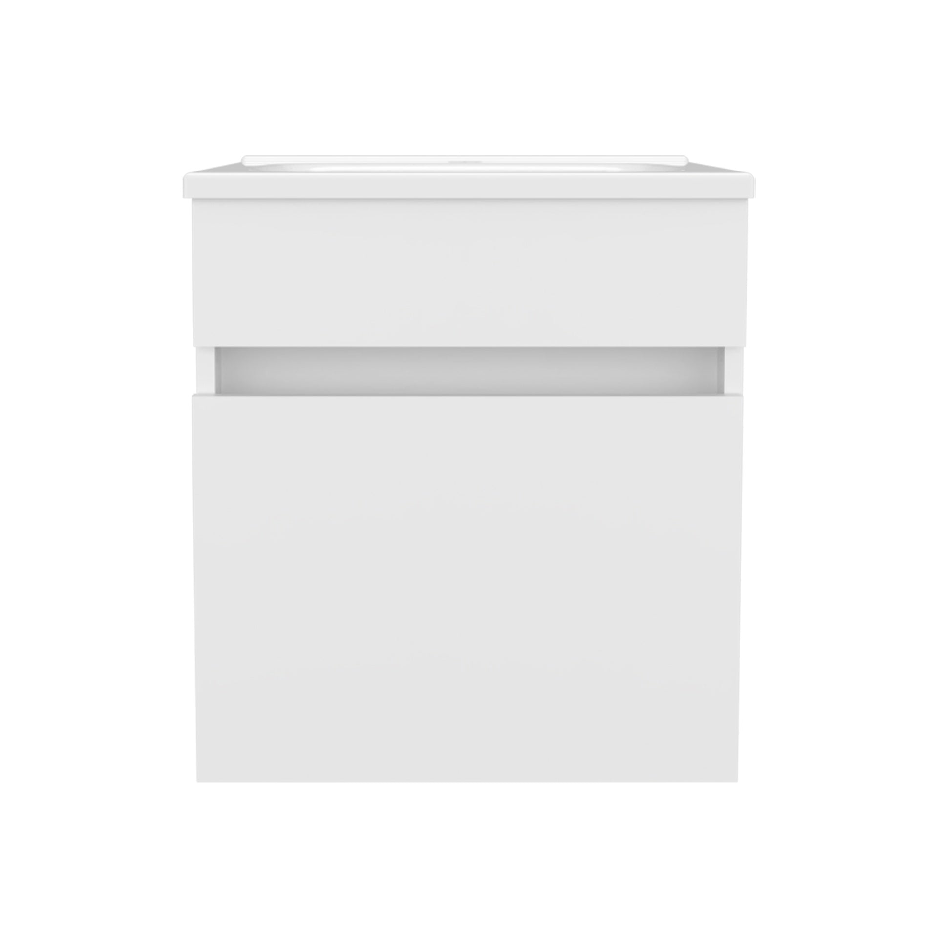 Bathroom Vanity with Sink, 1 Door, White