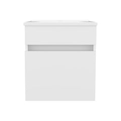 Bathroom Vanity with Sink, 1 Door, White