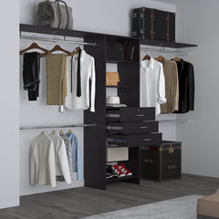 Closet System, 3 Drawers, 5 Shelves