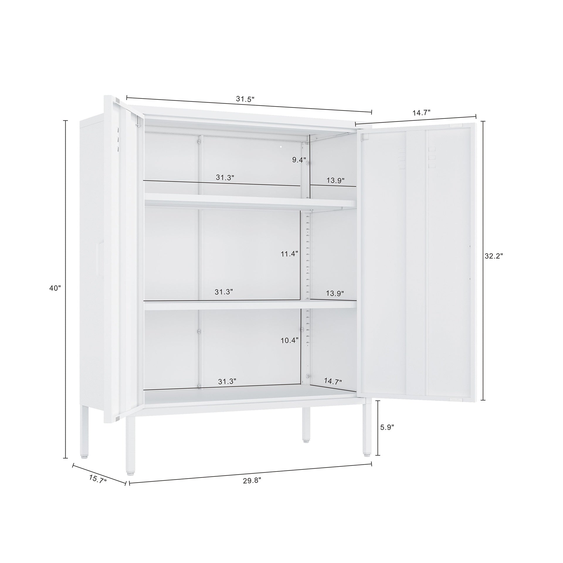 Accent Cabinet in White