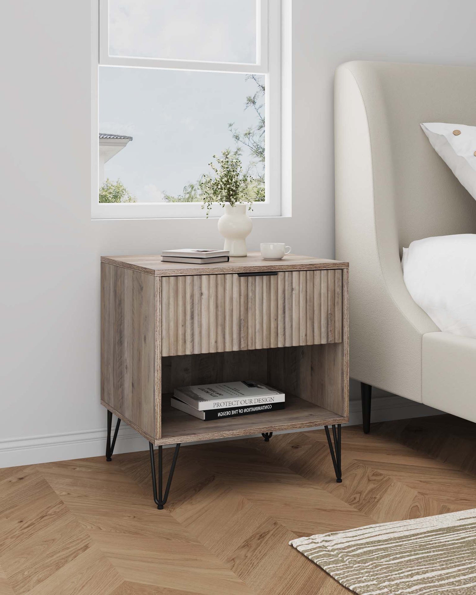 Nightstand in Rustic Gray