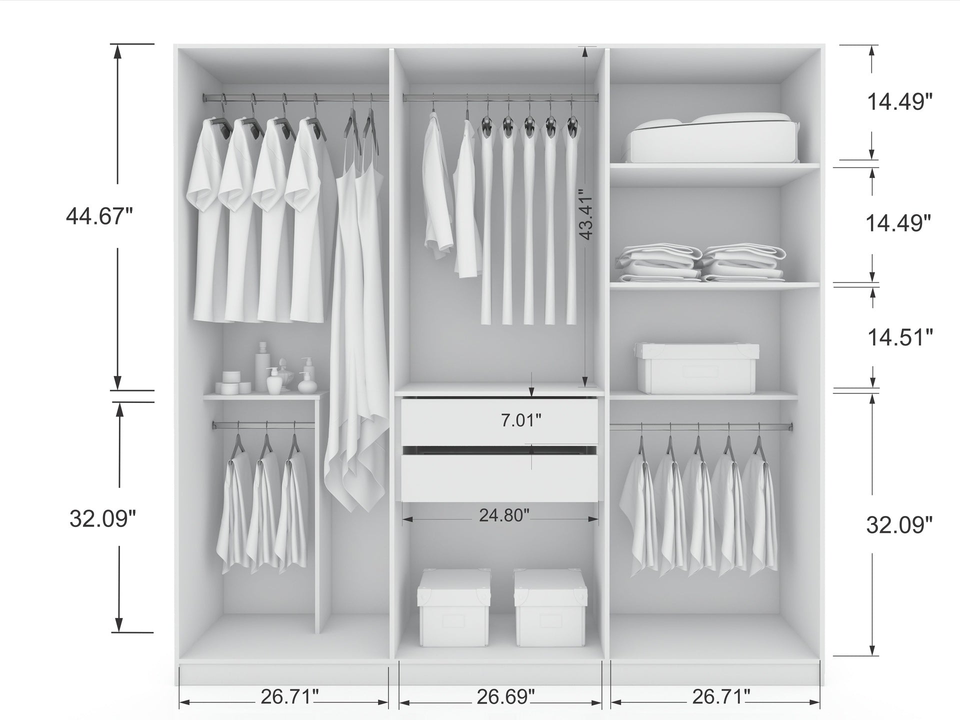 Wardrobe Closet in White