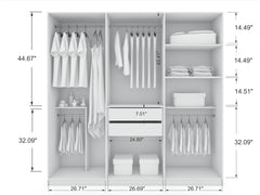 Wardrobe Closet in White