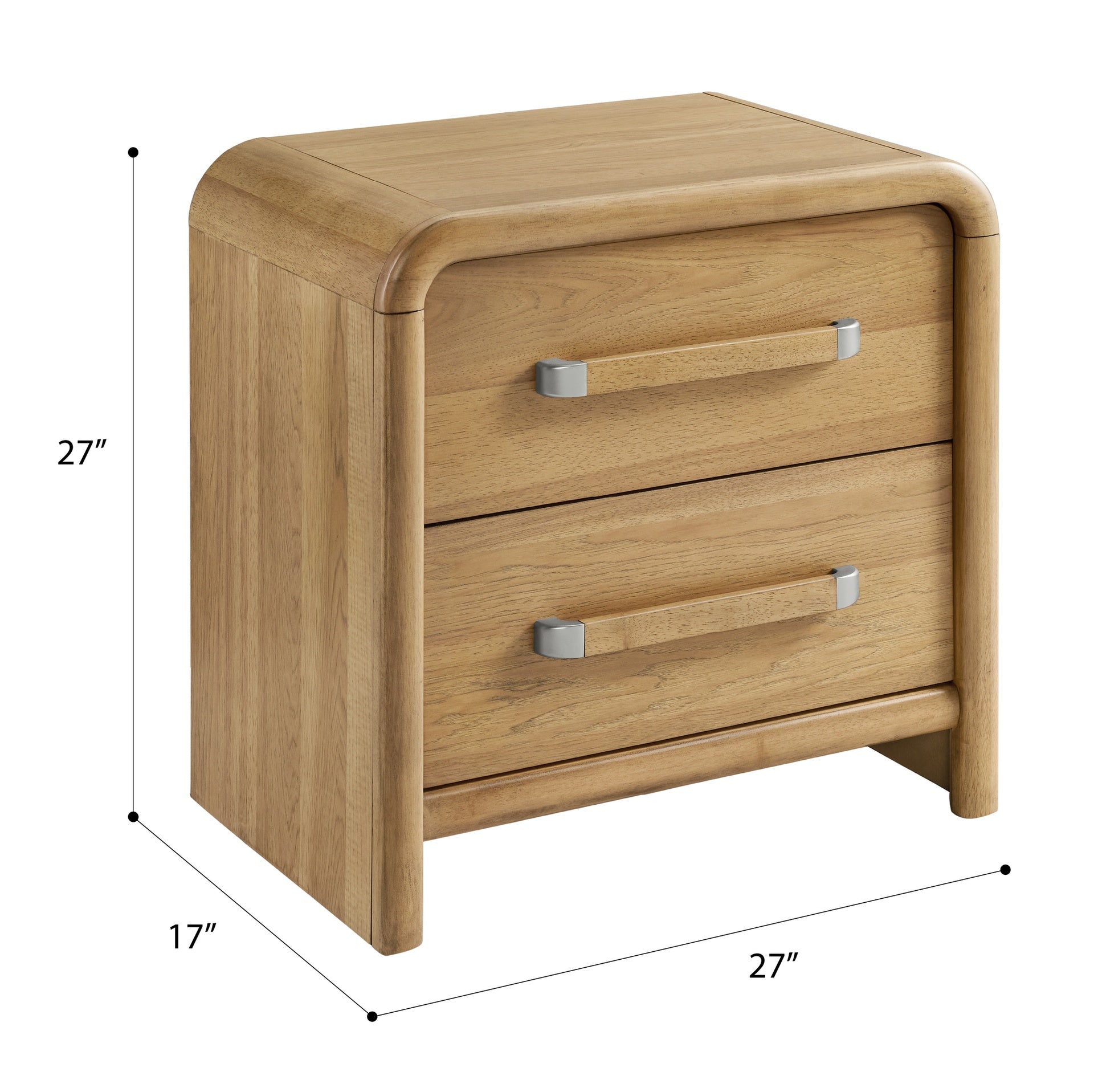 2-Drawer Nightstand with USB