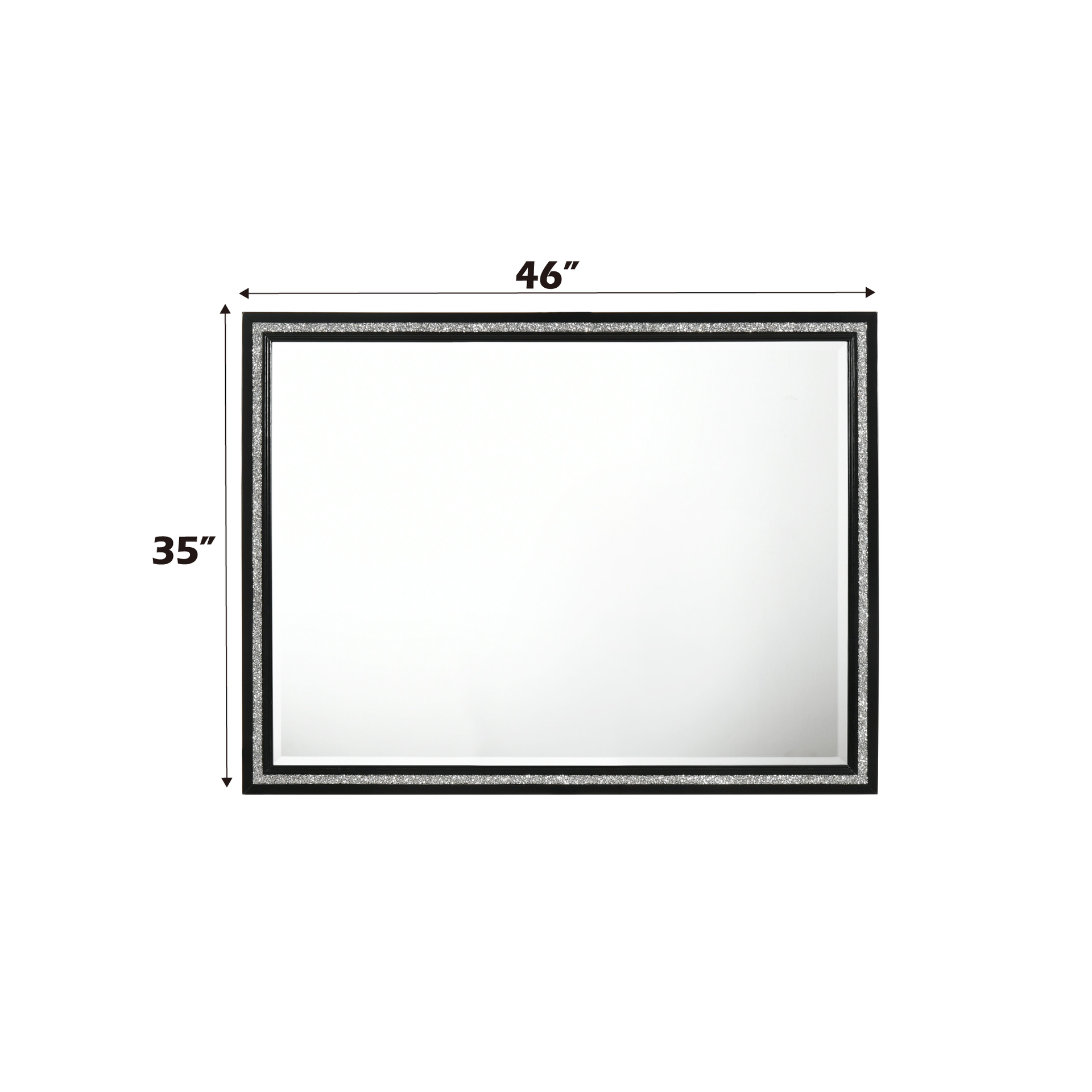Haiden Weathered Black Finish Mirror
