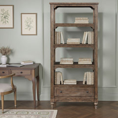 Middleton 78 inch high Bookshelf, Vintage Hazel Finish