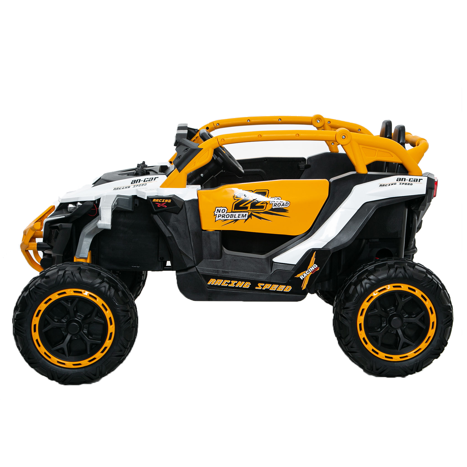 Ride on Models Truck Car 12V Kids Electric Vehicles, Remote Control, Front & Rear Shock Suspension, 2 Seater UTV, Flashlights and a built-in music player, For Age 3-6 Years Old (White)