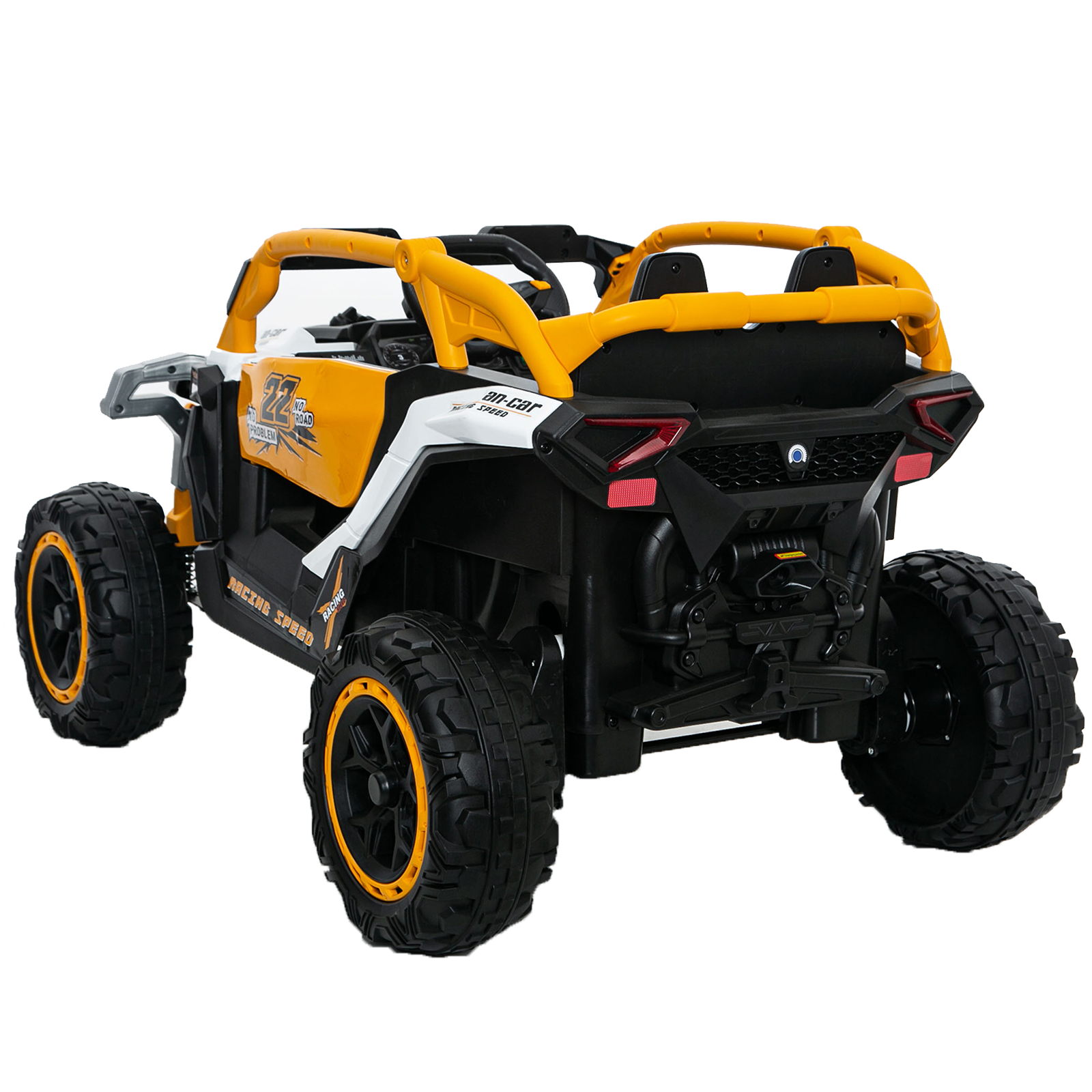 Ride on Models Truck Car 12V Kids Electric Vehicles, Remote Control, Front & Rear Shock Suspension, 2 Seater UTV, Flashlights and a built-in music player, For Age 3-6 Years Old (White)