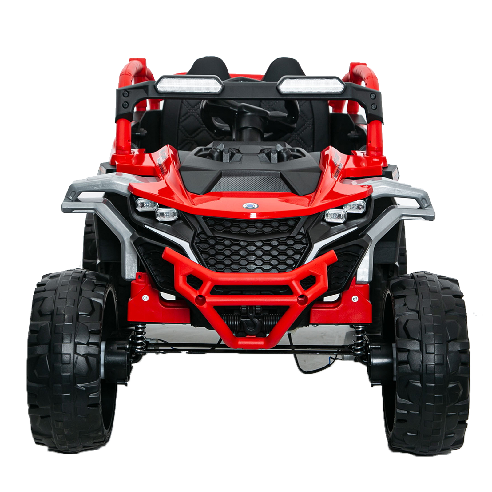 Ride on Models Truck Car 12V Kids Electric Vehicles, Remote Control, Front & Rear Shock Suspension, 2 Seater UTV, Flashlights and a built-in music player, For Age 3-6 Years Old (Red)