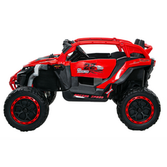 Ride on Models Truck Car 12V Kids Electric Vehicles, Remote Control, Front & Rear Shock Suspension, 2 Seater UTV, Flashlights and a built-in music player, For Age 3-6 Years Old (Red)