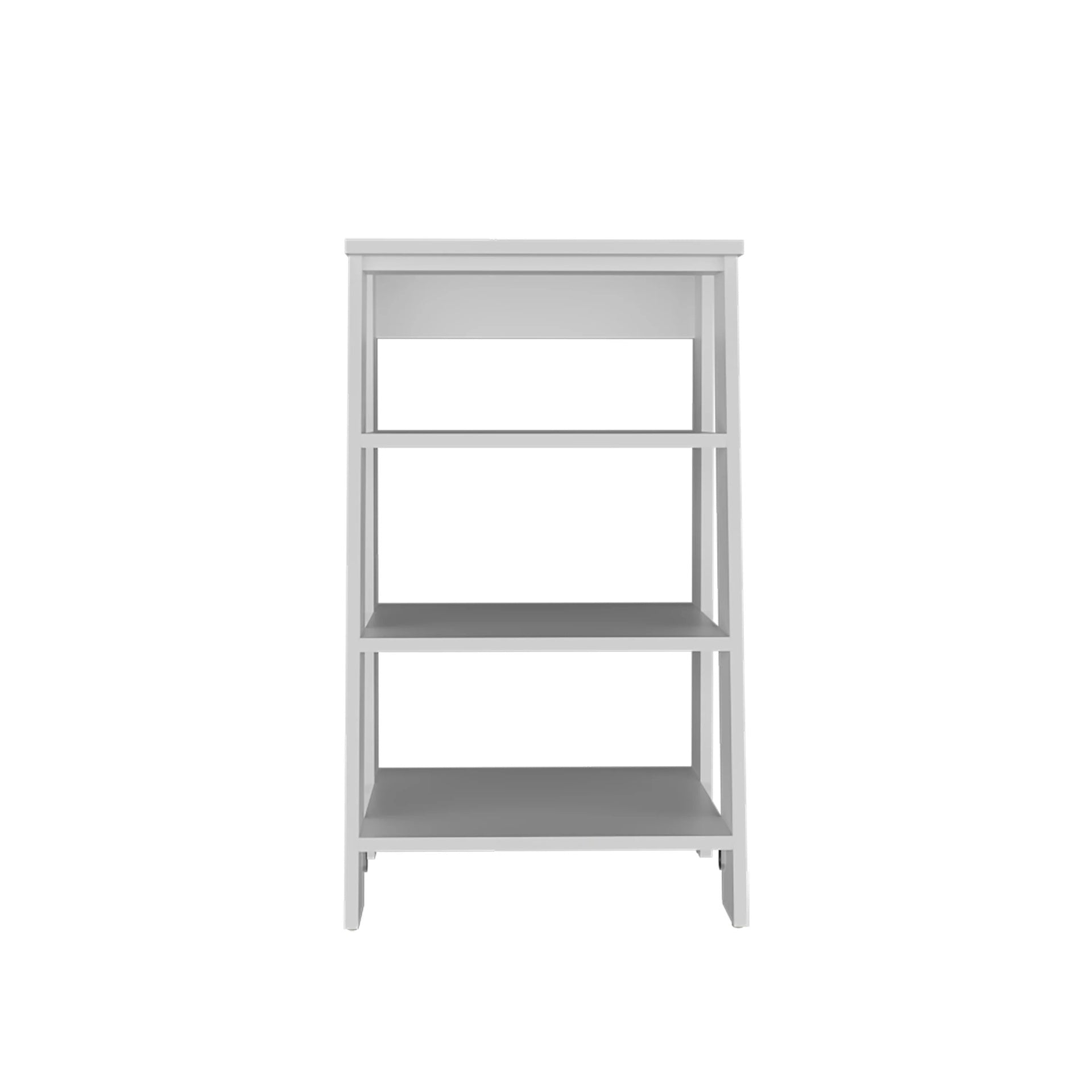White Freestanding Bathroom Shelf with Open Storage