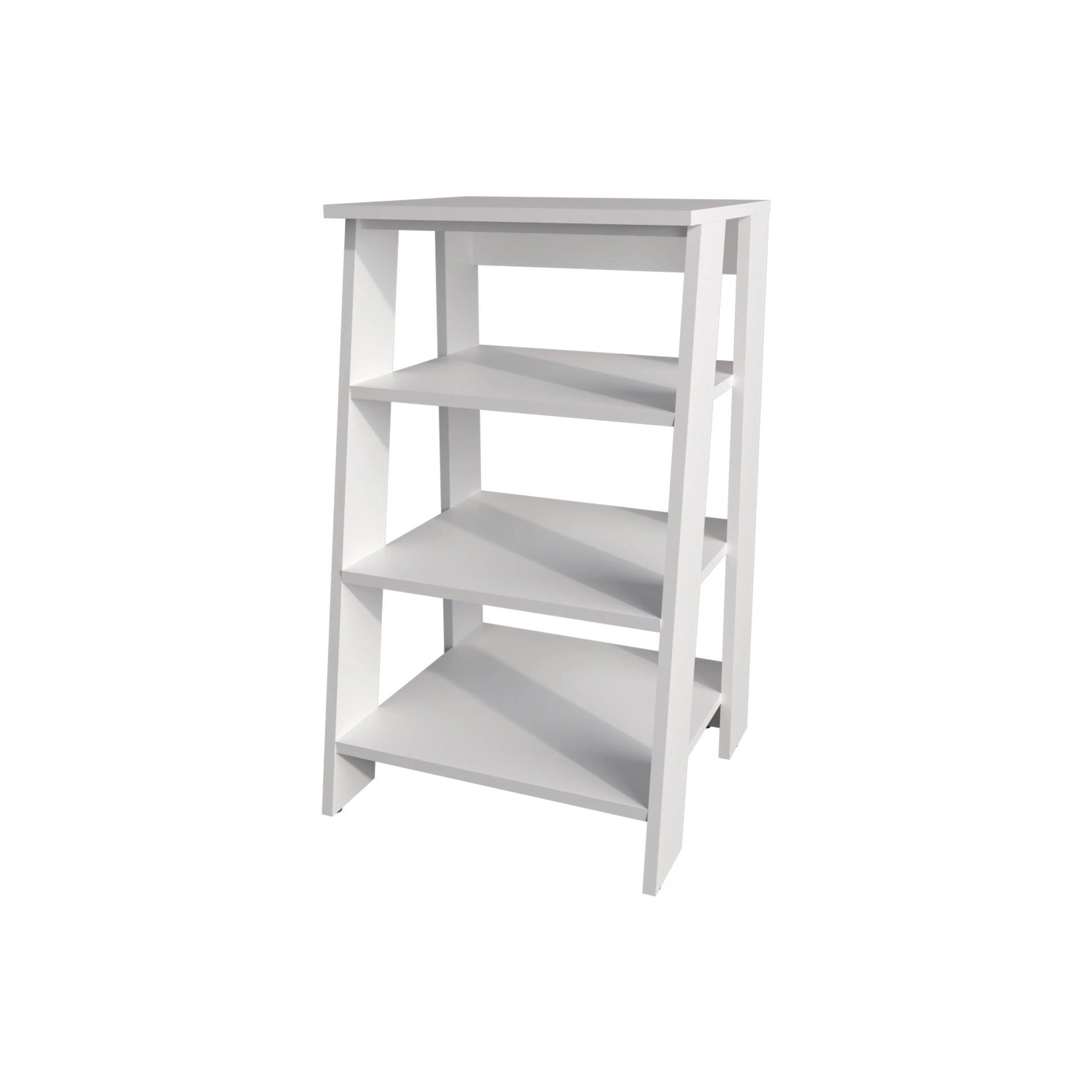 White Freestanding Bathroom Shelf with Open Storage