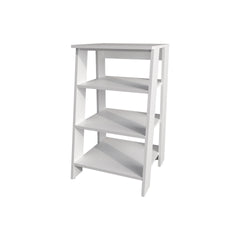 White Freestanding Bathroom Shelf with Open Storage