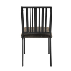 Brown and Black Slat Back Side Chair (Set of 2)