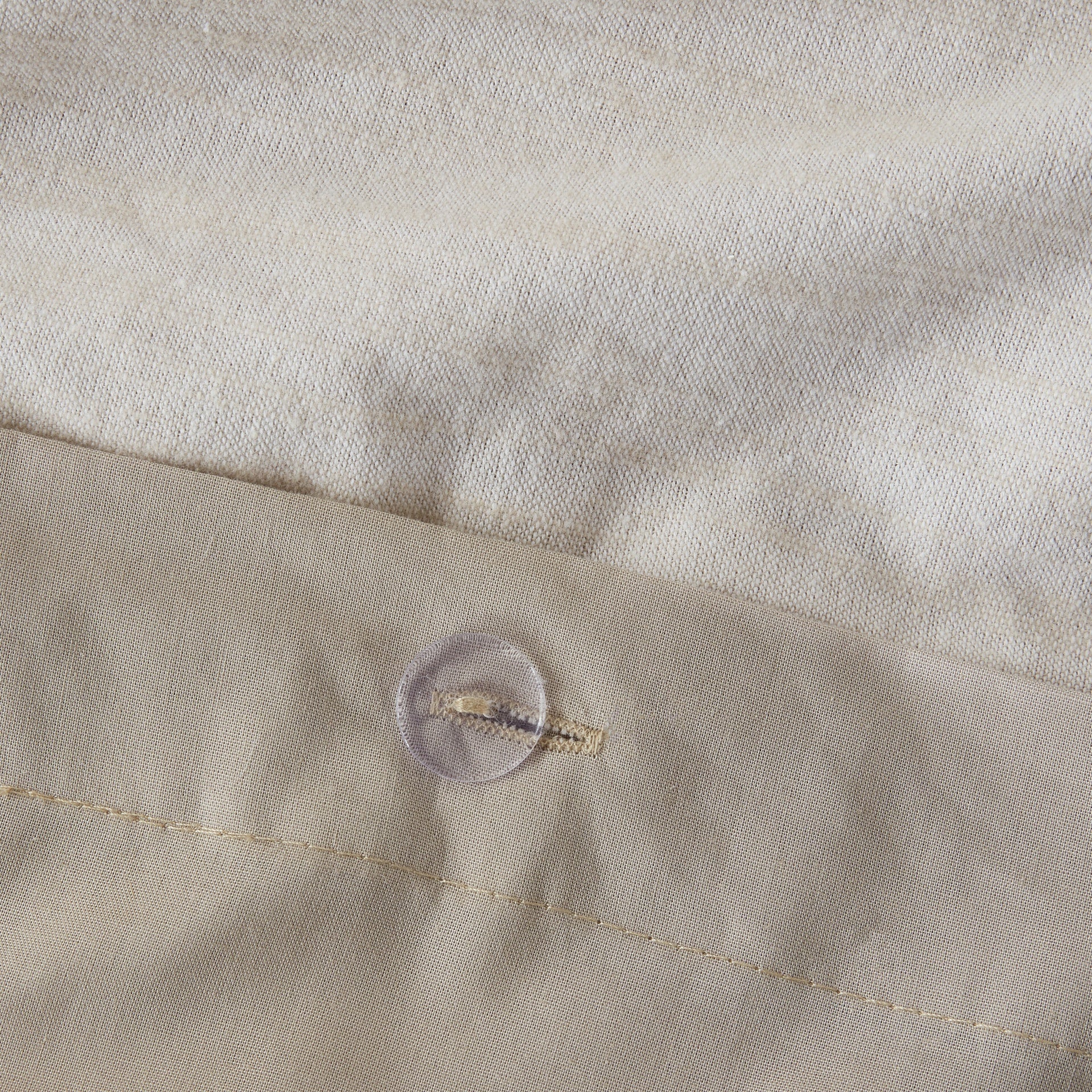 3 Piece Organic Cotton Oversized Duvet Cover Set Natural Full/Queen