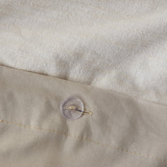 3 Piece Organic Cotton Oversized Duvet Cover Set Natural Full/Queen