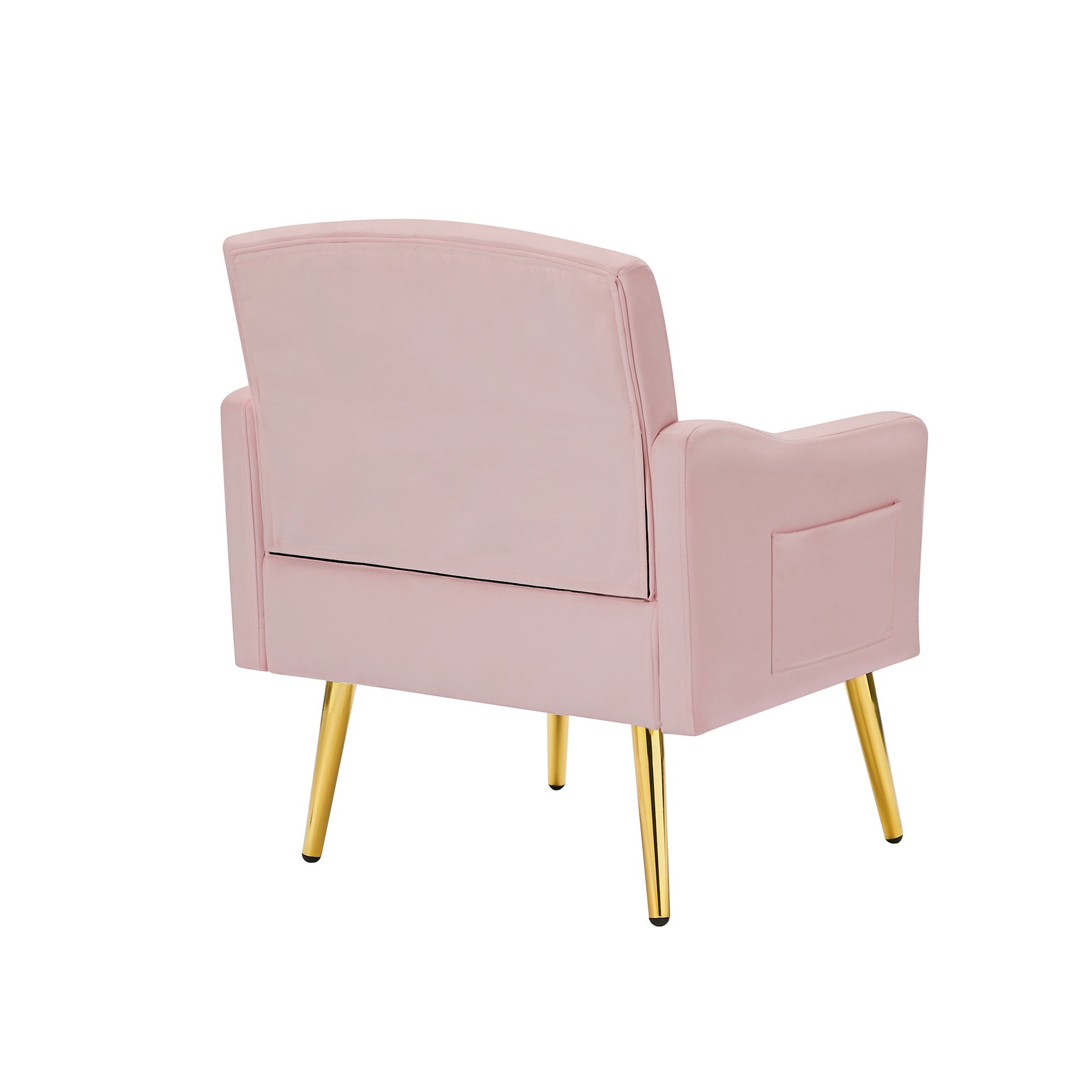 PINK velvet armchair with metal  legs